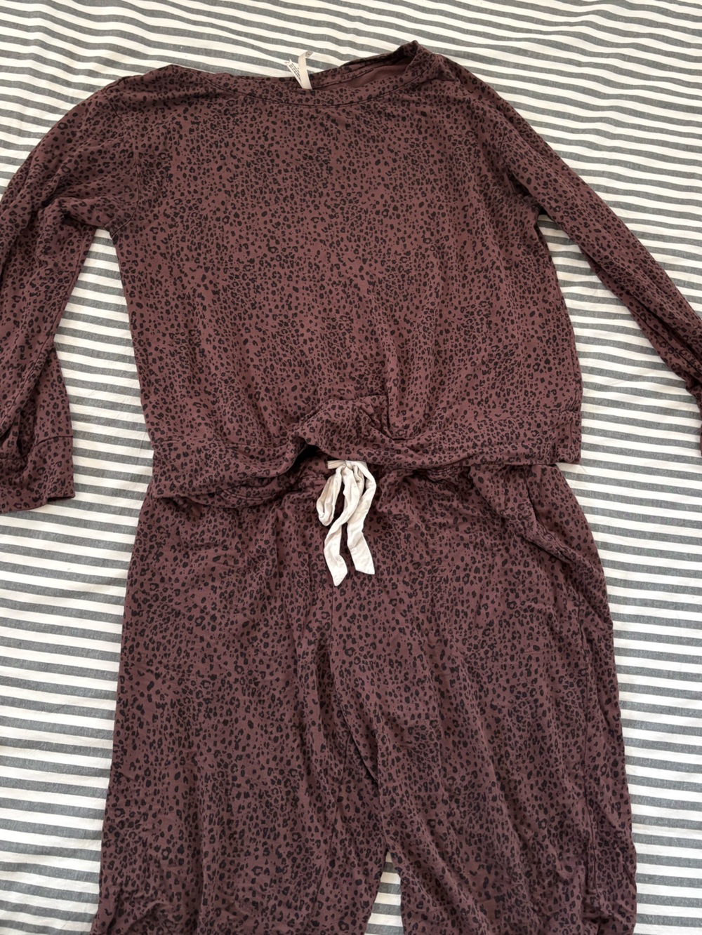Soma Leopard Print Long Sleeve Pajama Set
